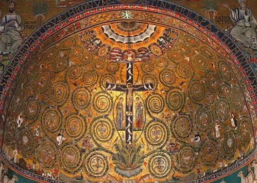 L'albero della vita. Mosaico Secolo XII. Basilica di San Clemente, Roma